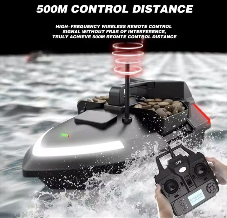 Łódka zanętowa V020 GPS 12000mAh. NOWA