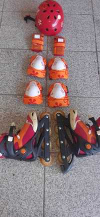 Patins em linha tamanho 34 a 36