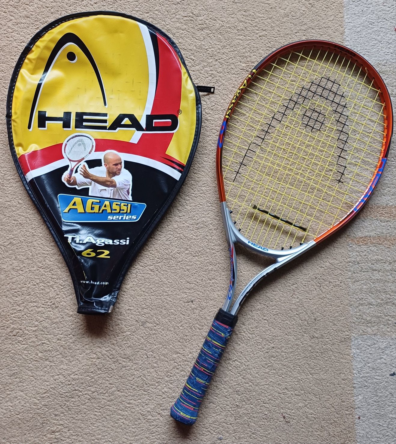 Raquete de tenis Head Agassi 62, bom estado.