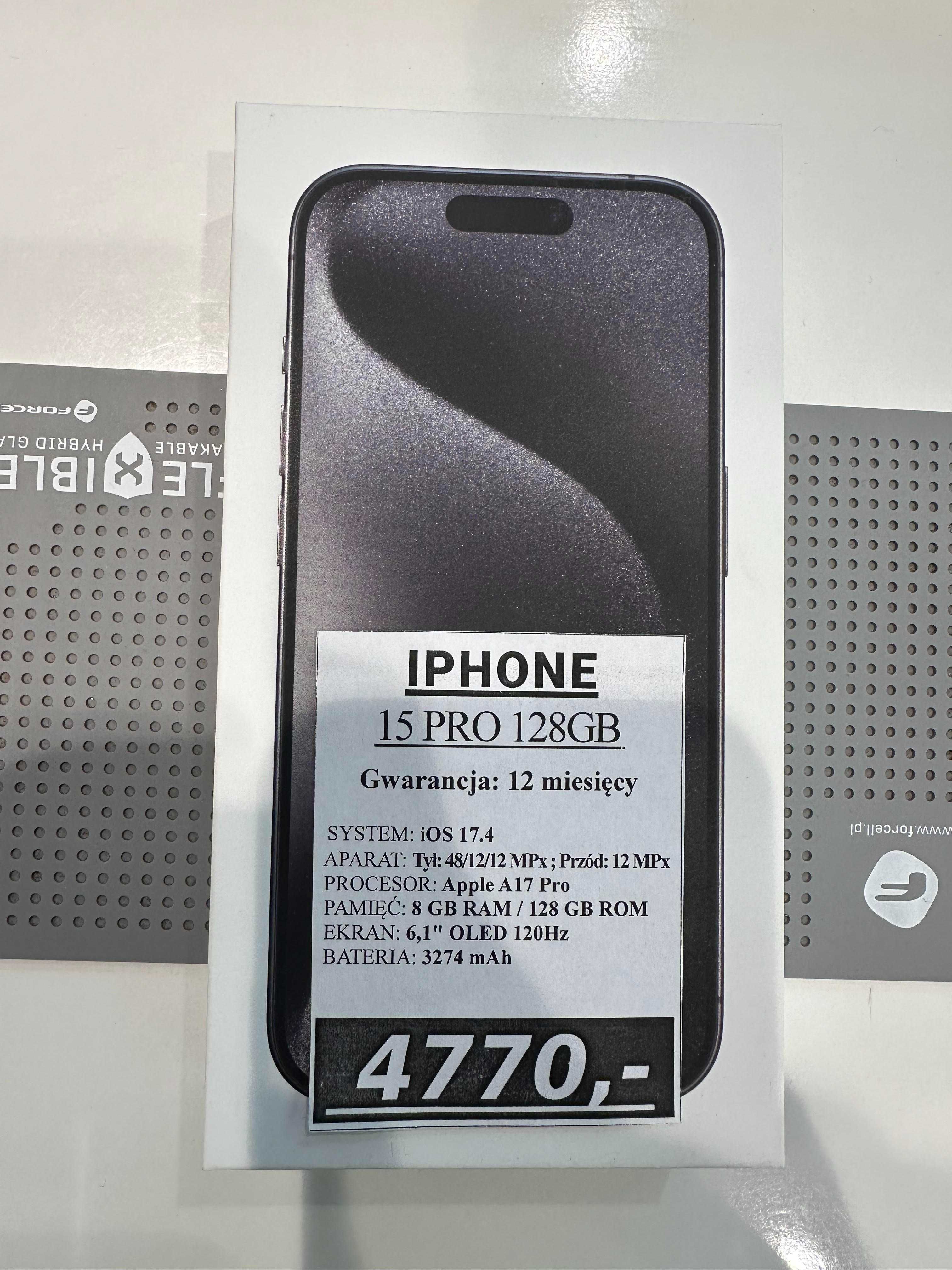 iPhone 15 pro 12 m-cy gwarancji
