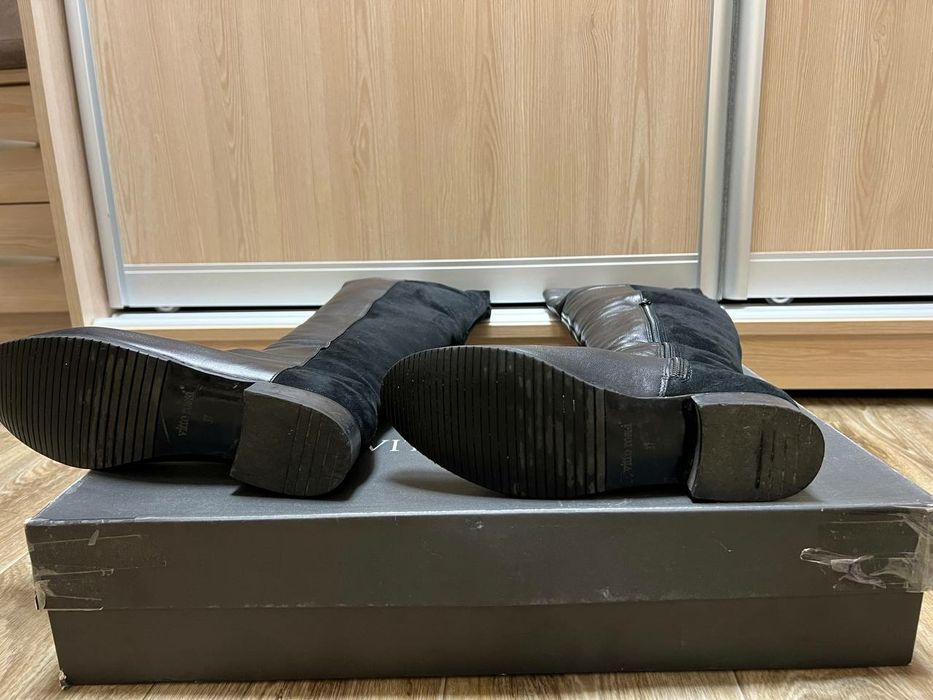 Жіночі шкіряні ботфорти