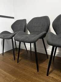 Szare tapicerowane krzesła Willow Agata Meble