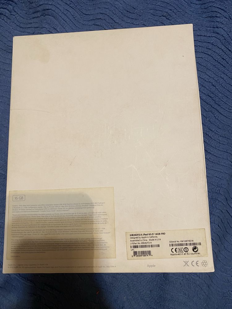 IPad WI-FI 16 gb model A1219