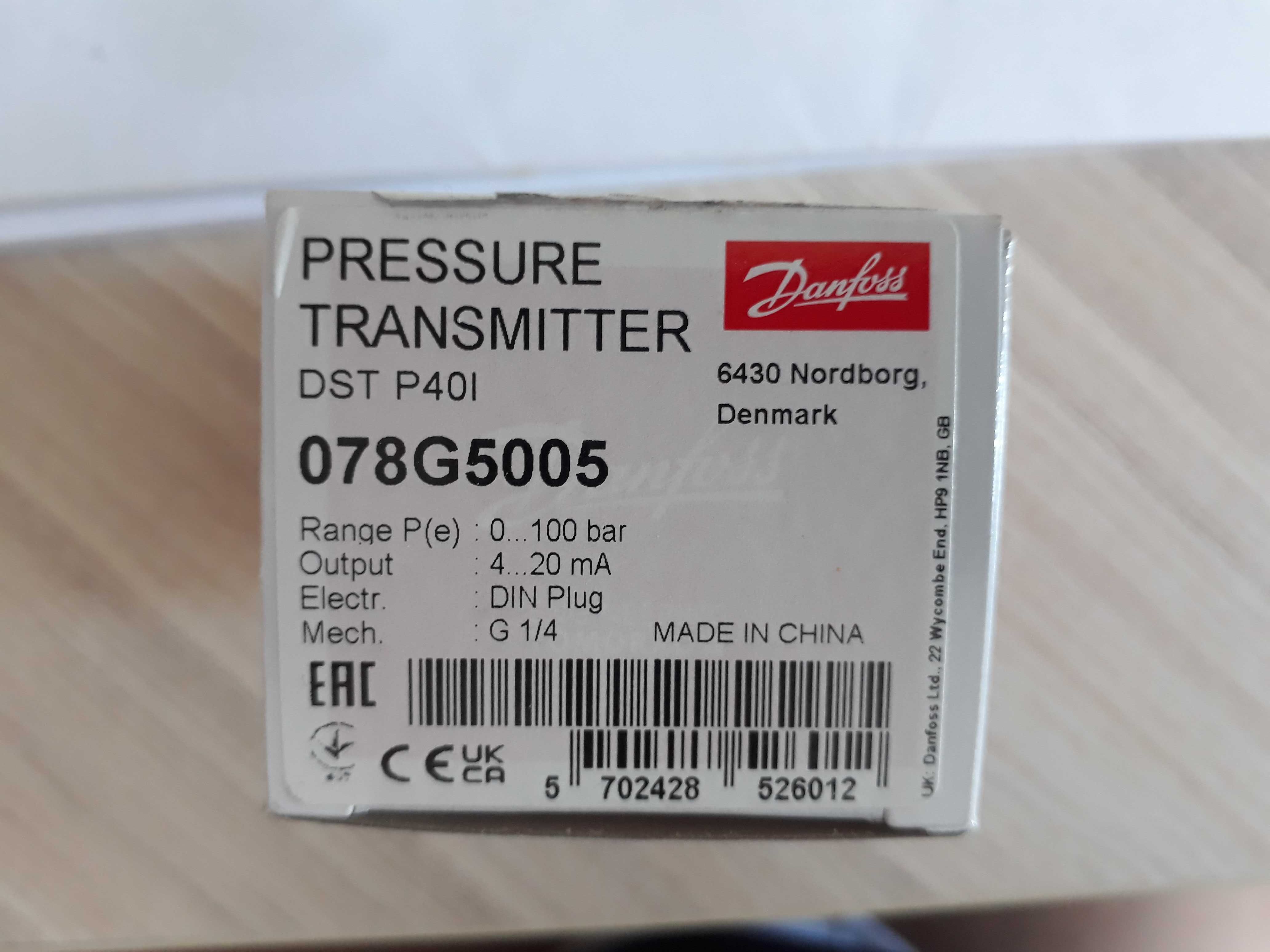 Przetwornik ciśnienia Danfoss DST P40I