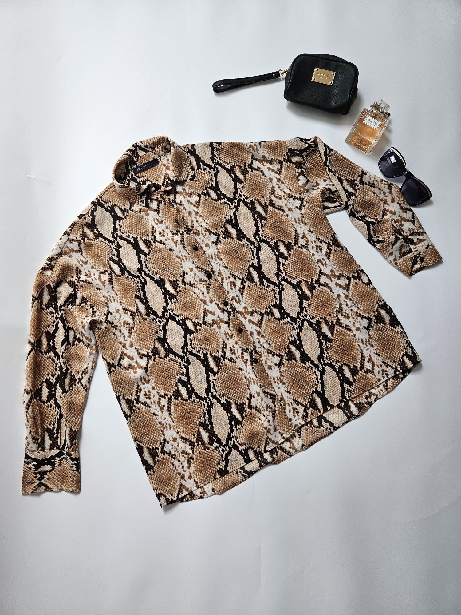 Koszula damska print snake M&S Collection 38 M virall lato koszula