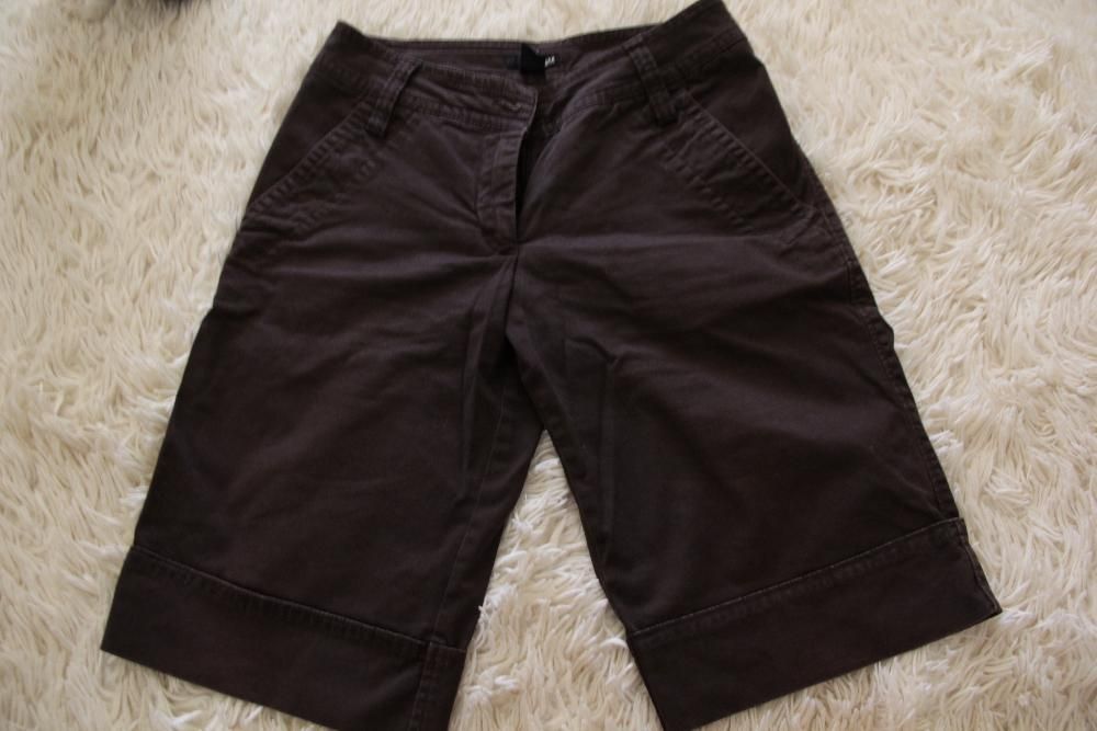 H&M шорты темно коричневые длинные до колен