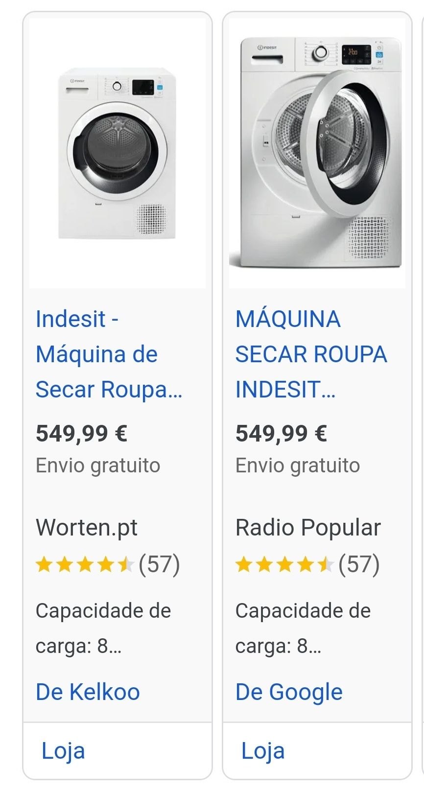 Máquina de secar roupa