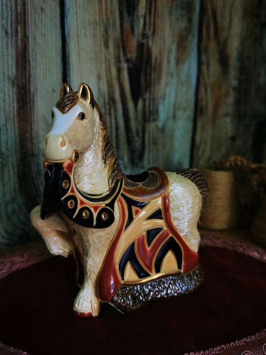 Figurka kolekcjonerska, koń, konik, De Rosa, złoto, platyna, oryginaln