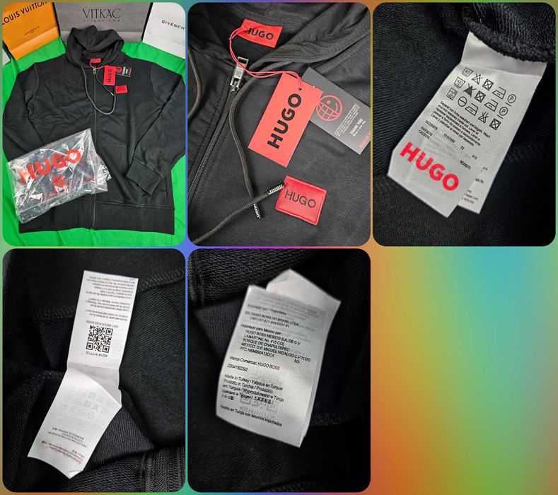 Bluza rozpinana męska z kapturem hugo boss armani bluzy