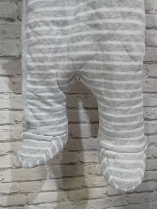 F F 56 62 kombinezon dresowy ciepły pajac miś z uszami zimowy przejsci