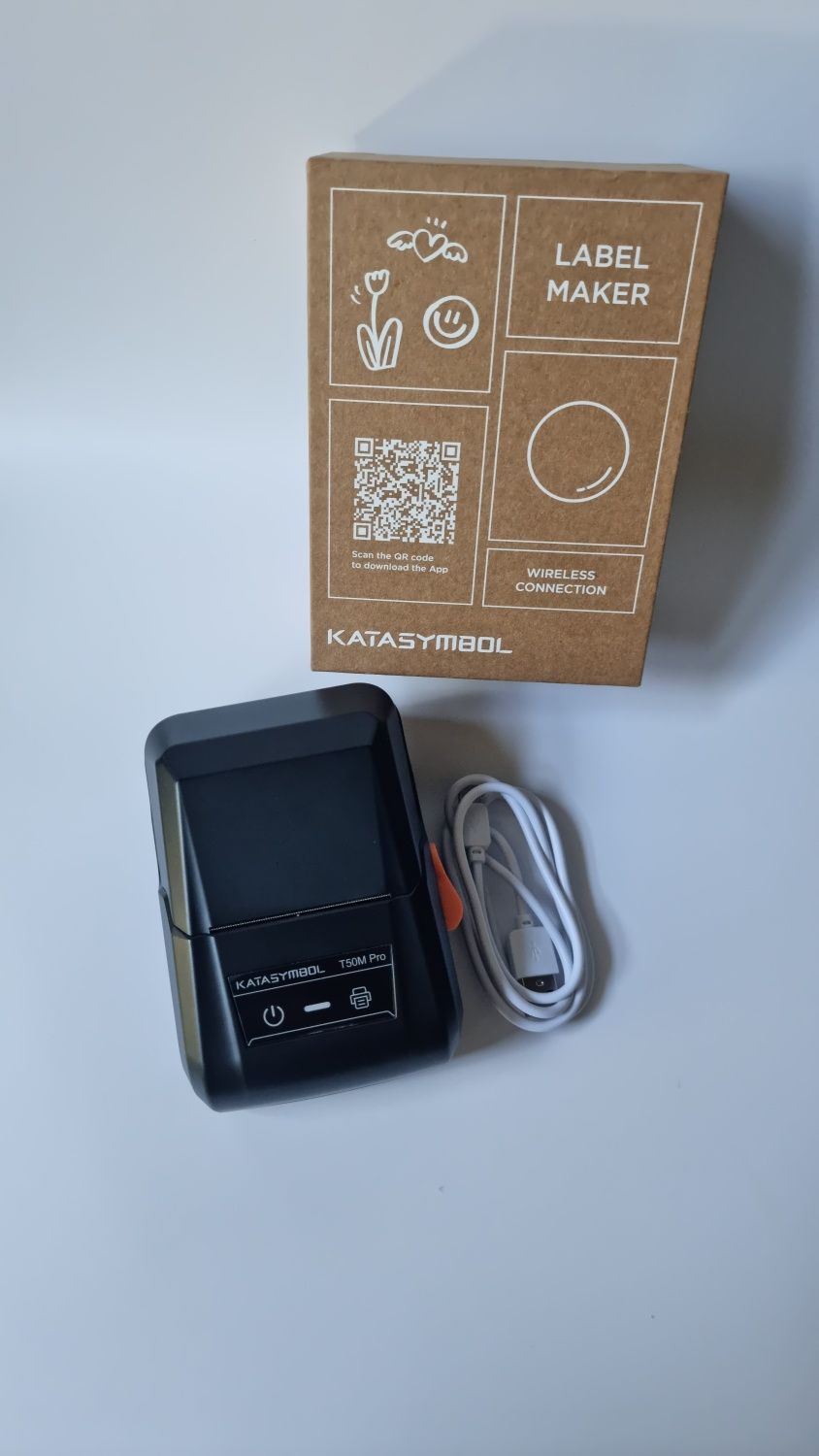 Drukarka etykiet Bluetooth Supvan T50M Pro z etykietami