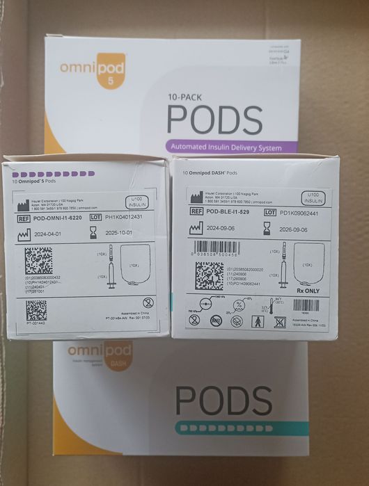 Pody Omnipod 5 lub Dash oraz Pilot do "5"