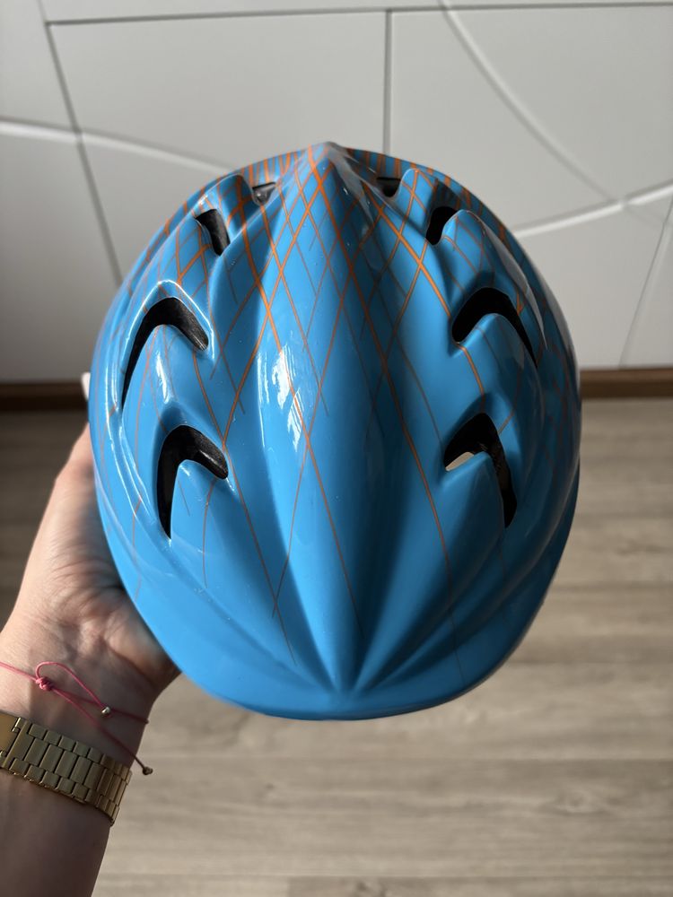 Kask cross niebieski
