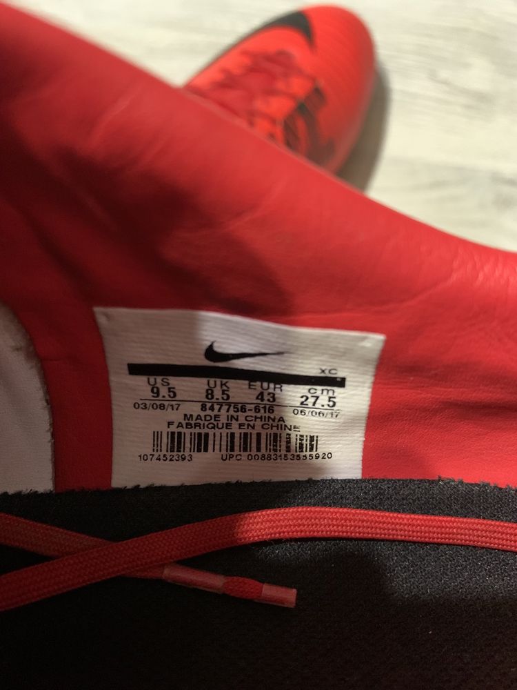 Бутси Nike Mercurial Veloce 3 оригінал р45