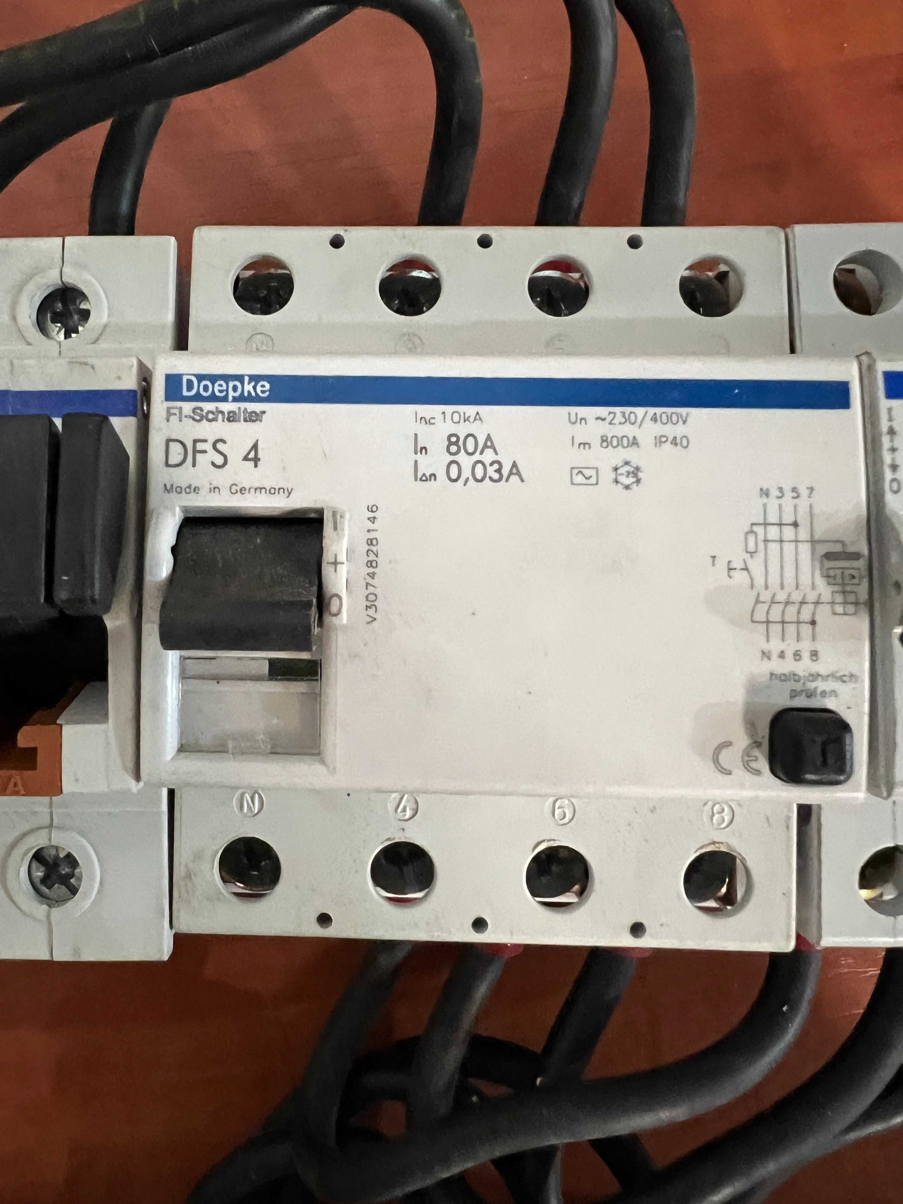 Wyłącznik różnicowo prądowy 80A  0,03 A Doepke DFS4