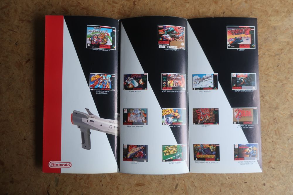 Publicidade oficial Super Nintendo com jogos (novo, 1992, raro)