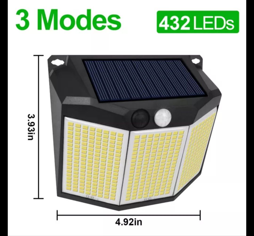 Luz led solar com sensor de movimento