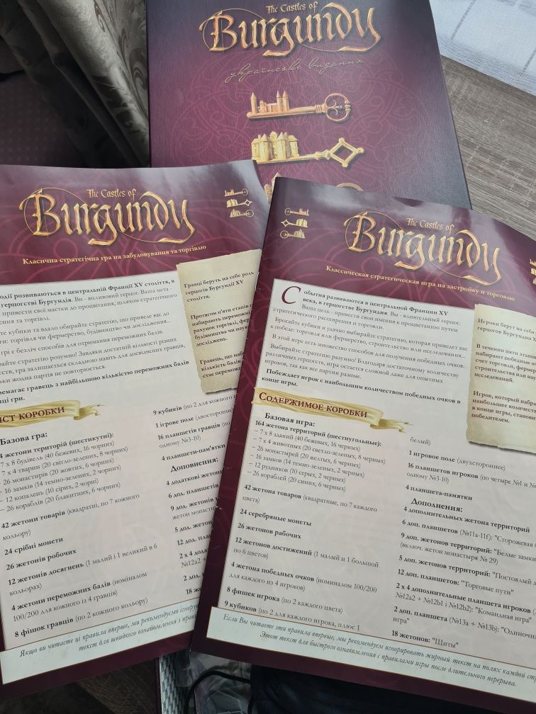 Настільна гра Замки Бургундії (Castles of Burgundy)