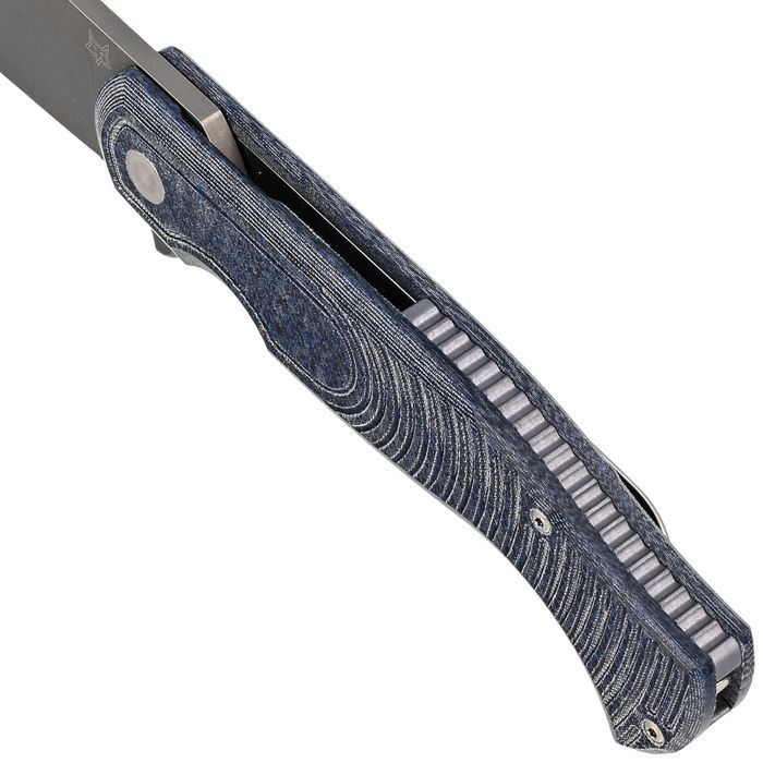 Nóż składany Fox Eastwood Tiger Denim Micarta, Coarse Stonewashed CPM