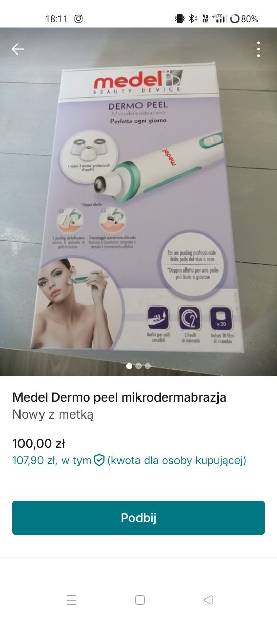 Mikrodermabrazja Mendel Dermo peel