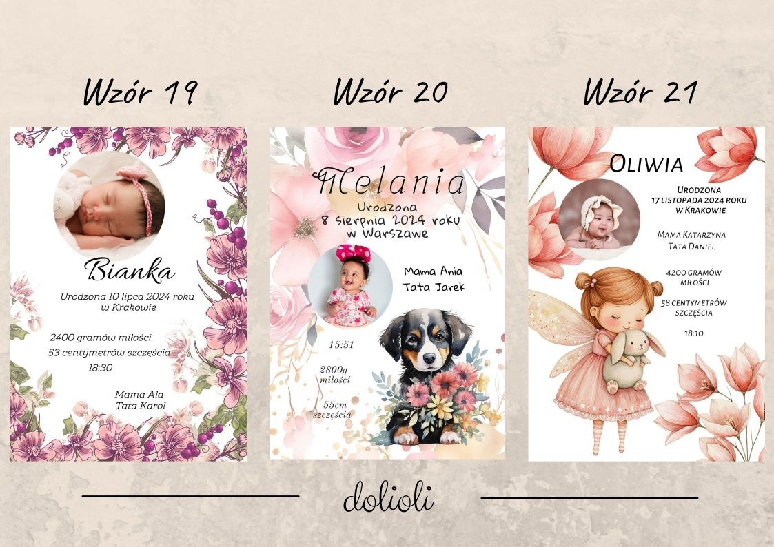 Plakat Metryczka A4