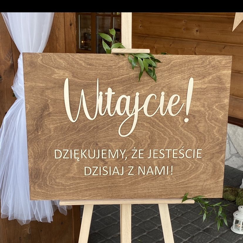 Tablica powitalna RÓŻNE WZORY na wesele boho rustykalne ślub