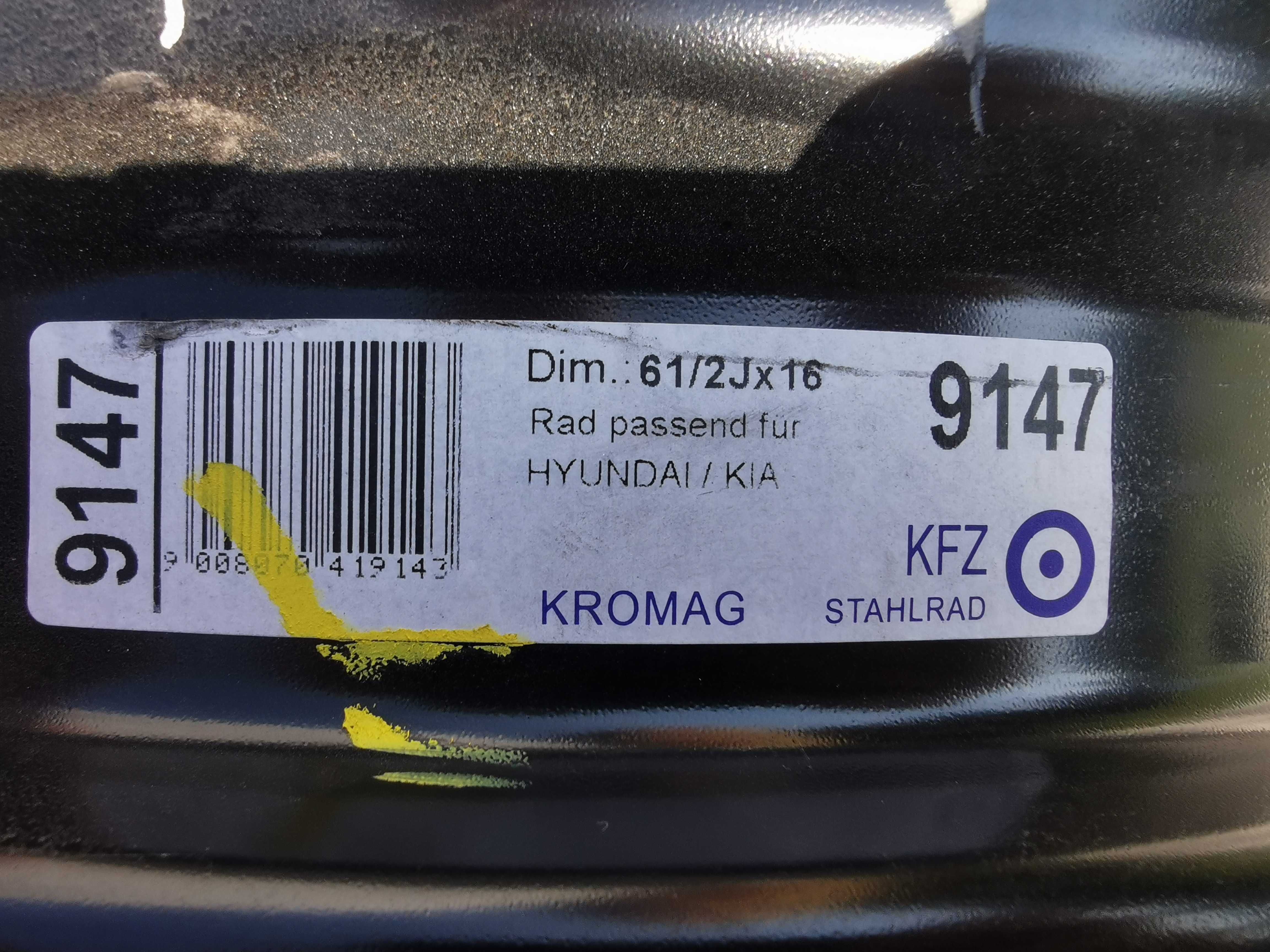 4x felga stalowa 6,5Jx16 Hyundai i30 Kia Ceed ET51 nowe KFZ
