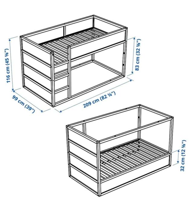 IKEA Kura - dwustronne łóżko piętrowe