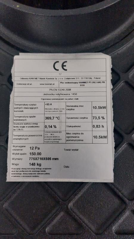Piec żeliwny NOWY