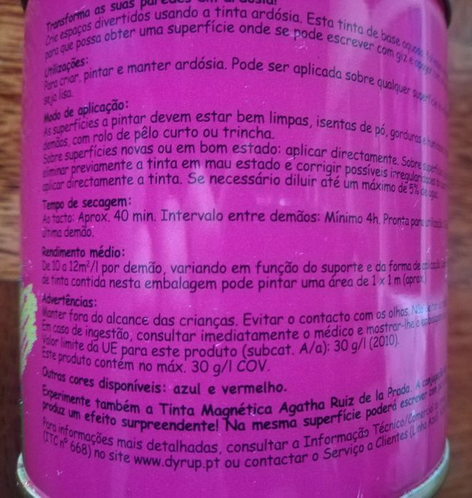 Lata de Tinta de Ardósia Verde 250ml Agatha Ruiz Prada by Bondex Dyrup