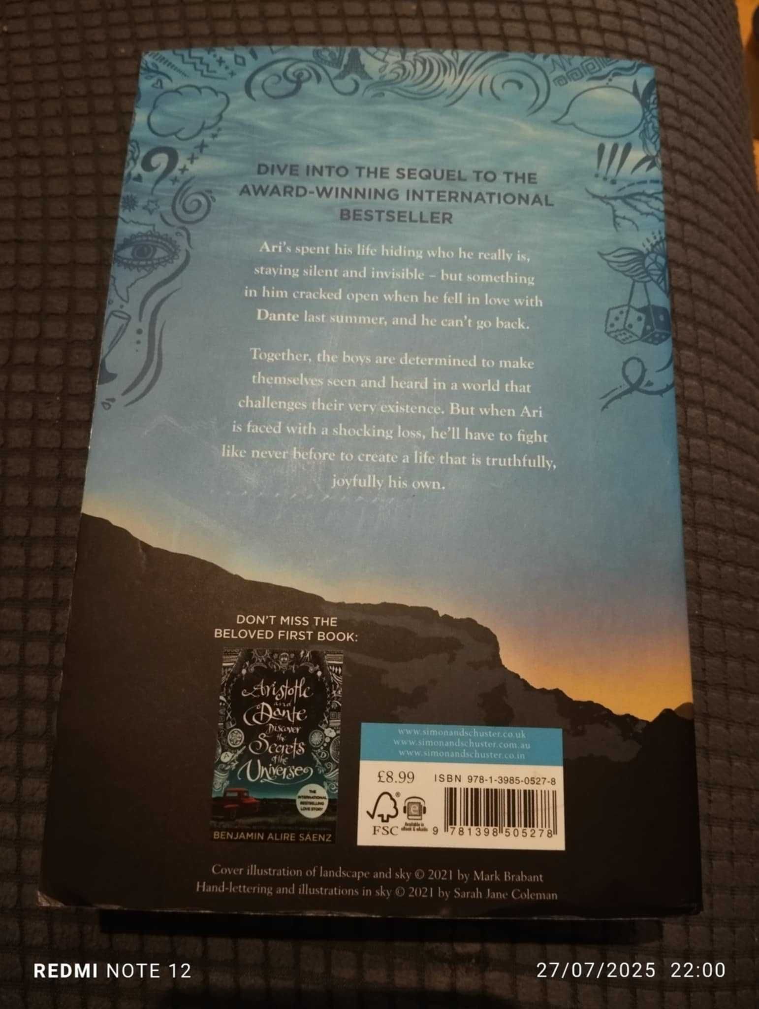 Aristotle and Dante Dive into the Waters of the ..." - Benjamin Sáenz.