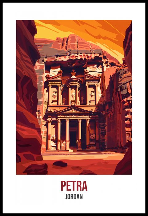 Plakat 50x70cm Petra, Jordan