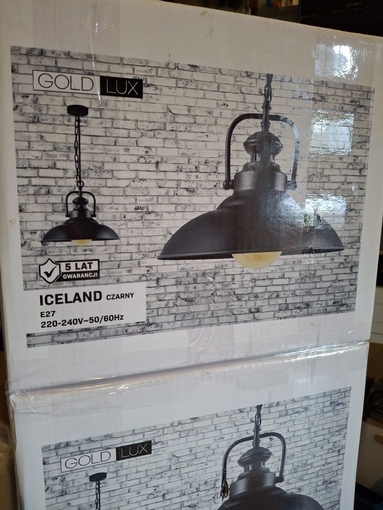 Lampa Wiszącz Iceland Czarny