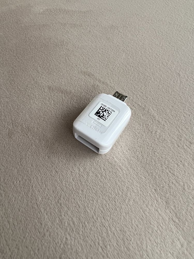 Nowy adapter Samsung USB na MicroUsb Biały