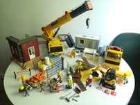 Playmobil plac budowy, podnośnik, laweta, koparka