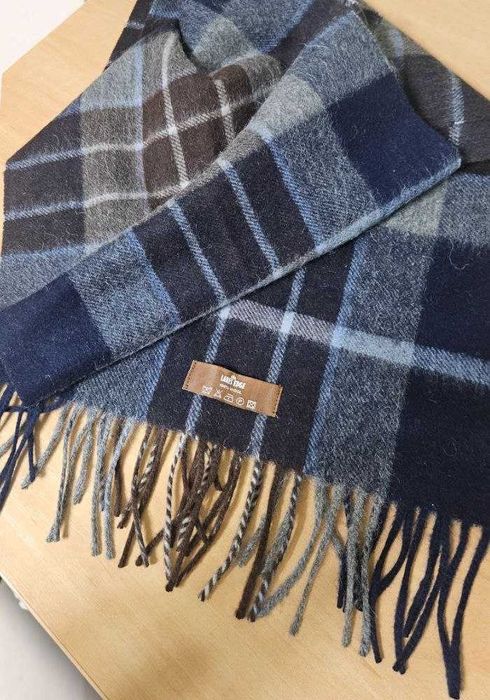 Мужской шарф клетка из 100% шерсти Lake Edge