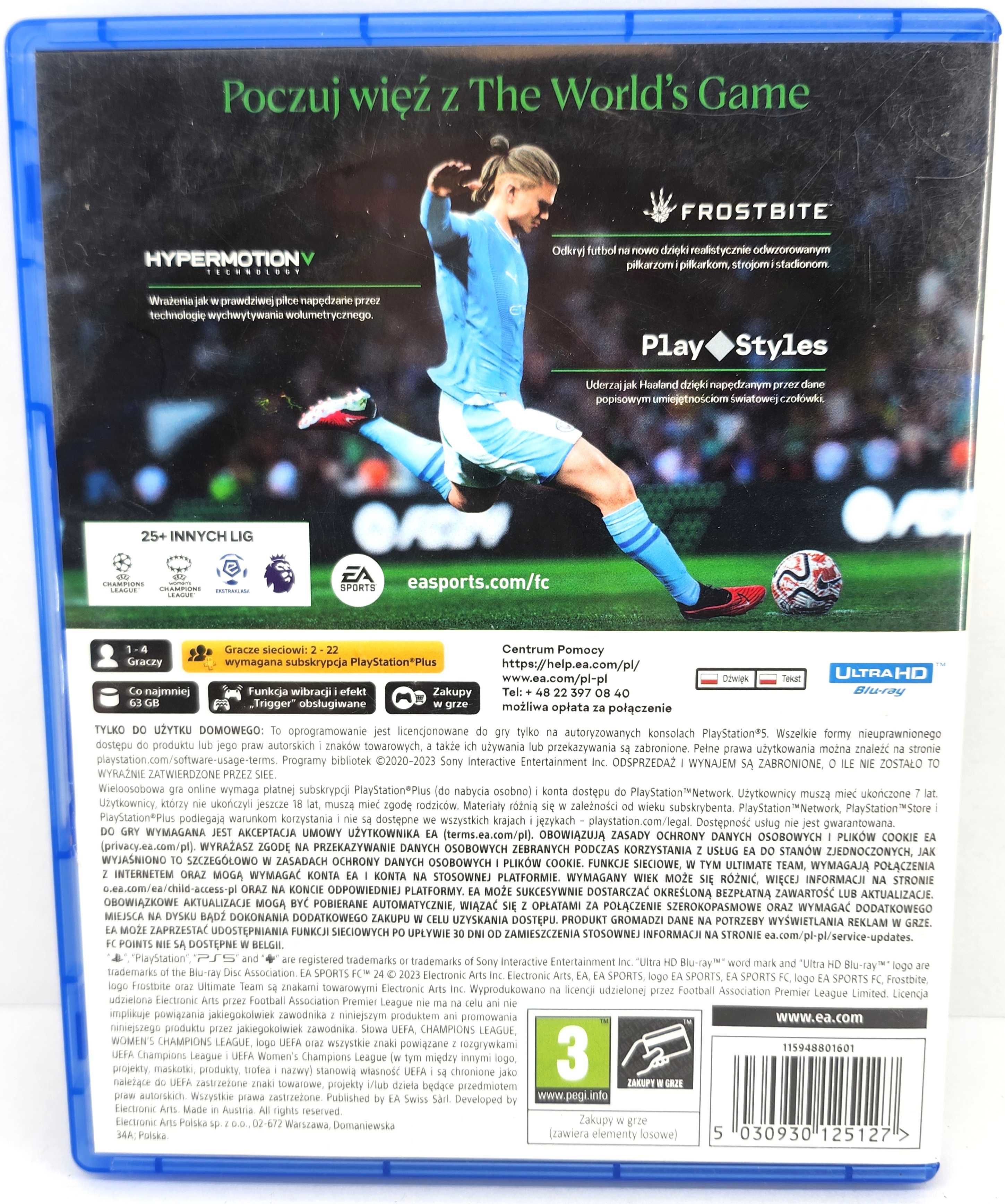 FC24 PLAYSTATION 5 PS5 polska wersja językowa