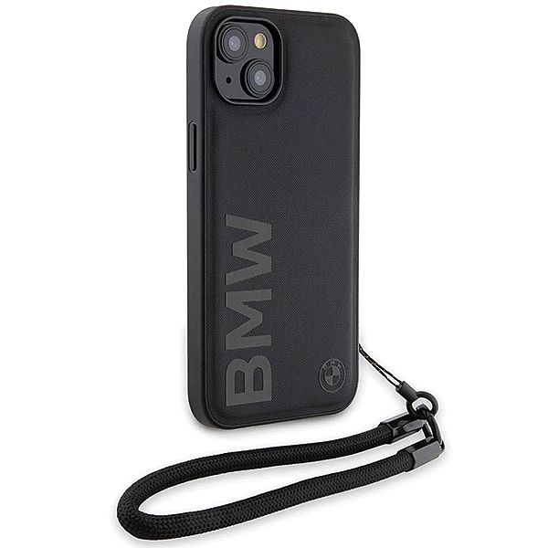 Etui BMW Signature Leather Wordmark Cord na iPhone 15 Plus / 14 Plus -