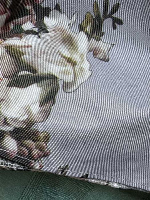 Midi spódnica w kwiaty kontrafałdy S