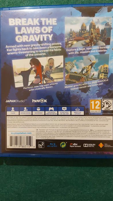 Jogos PS4 Gravity Rush/ Gravity Rush 2