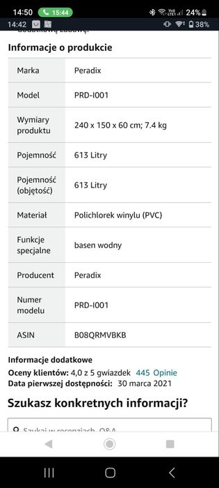 Basen rodzinny ogrodowy