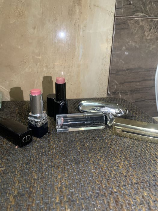 Набір косметики комплект помад бюті бокс 5 штук guerlain діор армані
