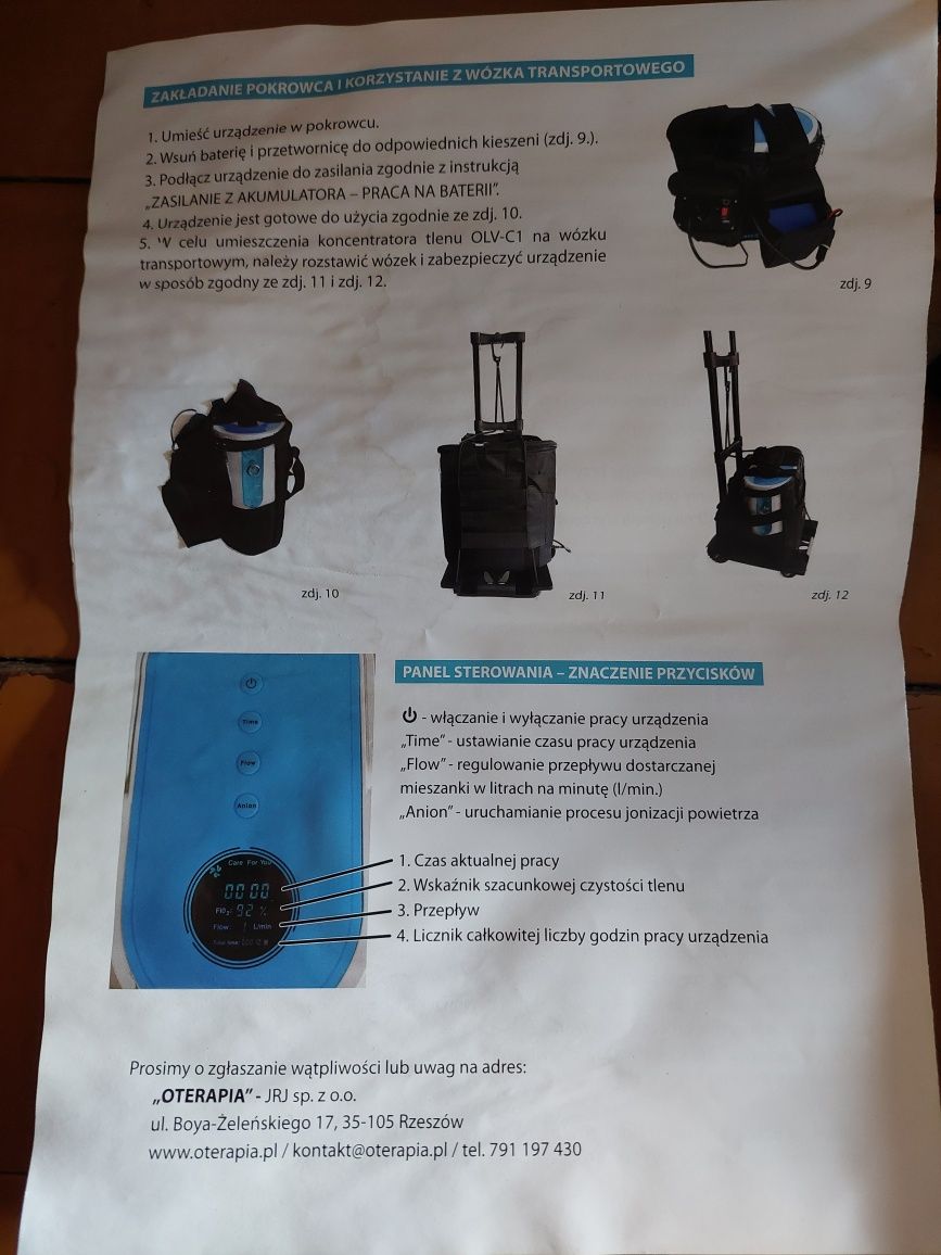 Koncentrator tlenu Oterapia OLV-C1