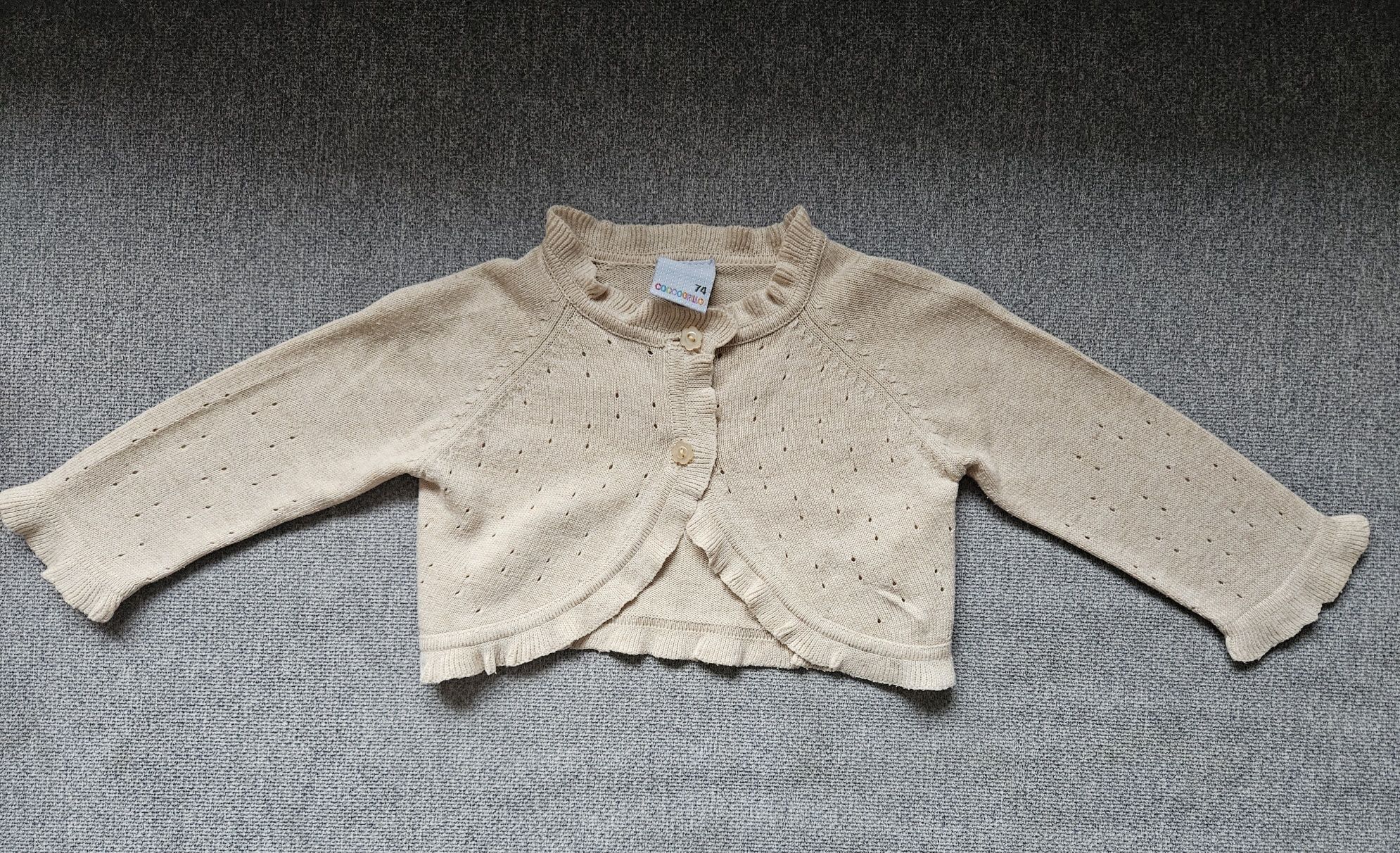 Elegancka sukienka coccodrillo z bolerkiem r.74