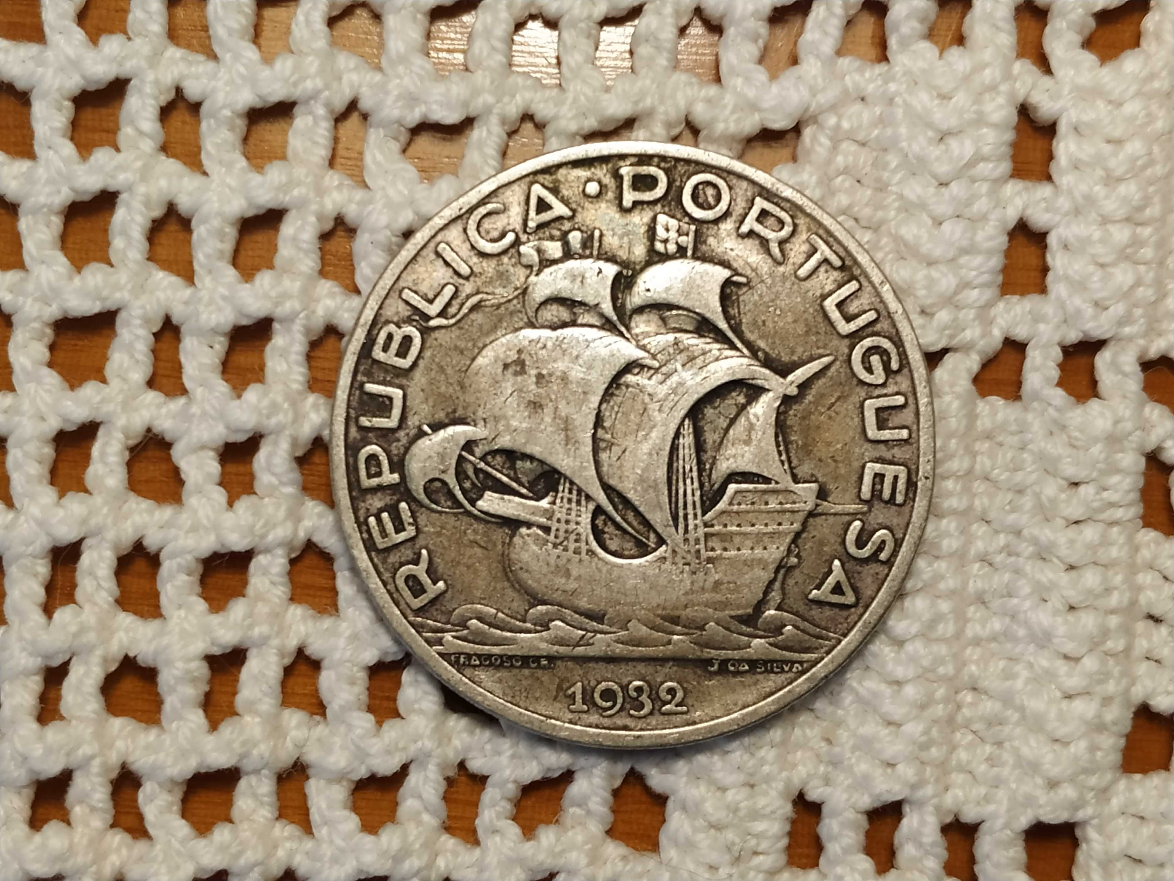 Portugal - moeda em prata de 10 escudos de 1932