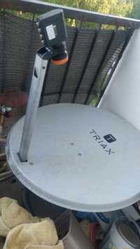 Antena satelitarna z konwerterem i uchwytem