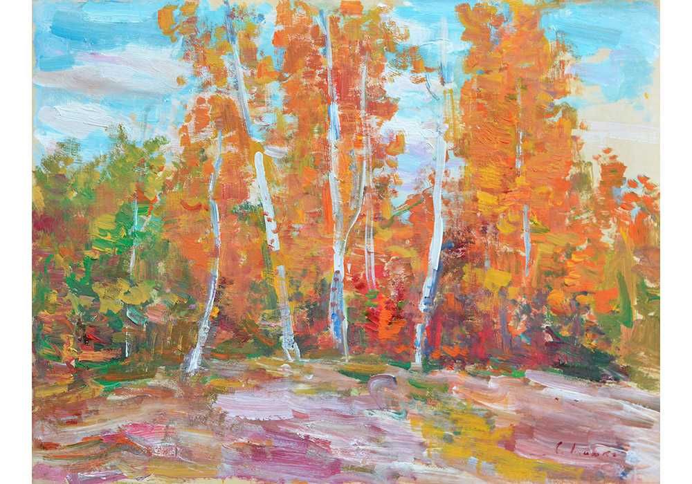 Шишко Сергій (1911-1997) Осінь. Ліс берези 73*53 см - З експертизою