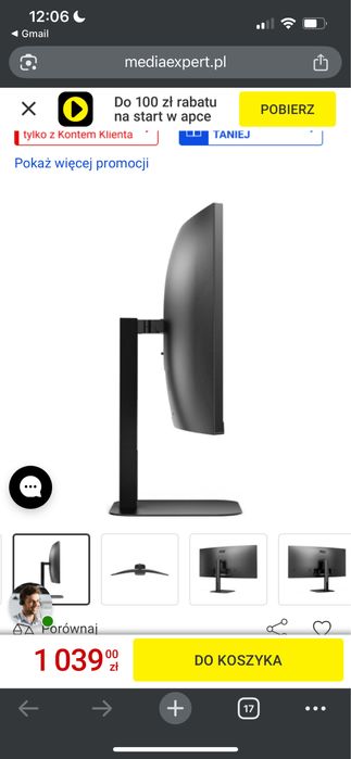 Monitor AOC ultra wide 34”