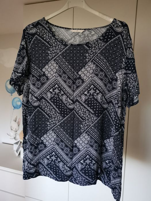 Nowa granatowa bluzka H&M 44 wiskoza