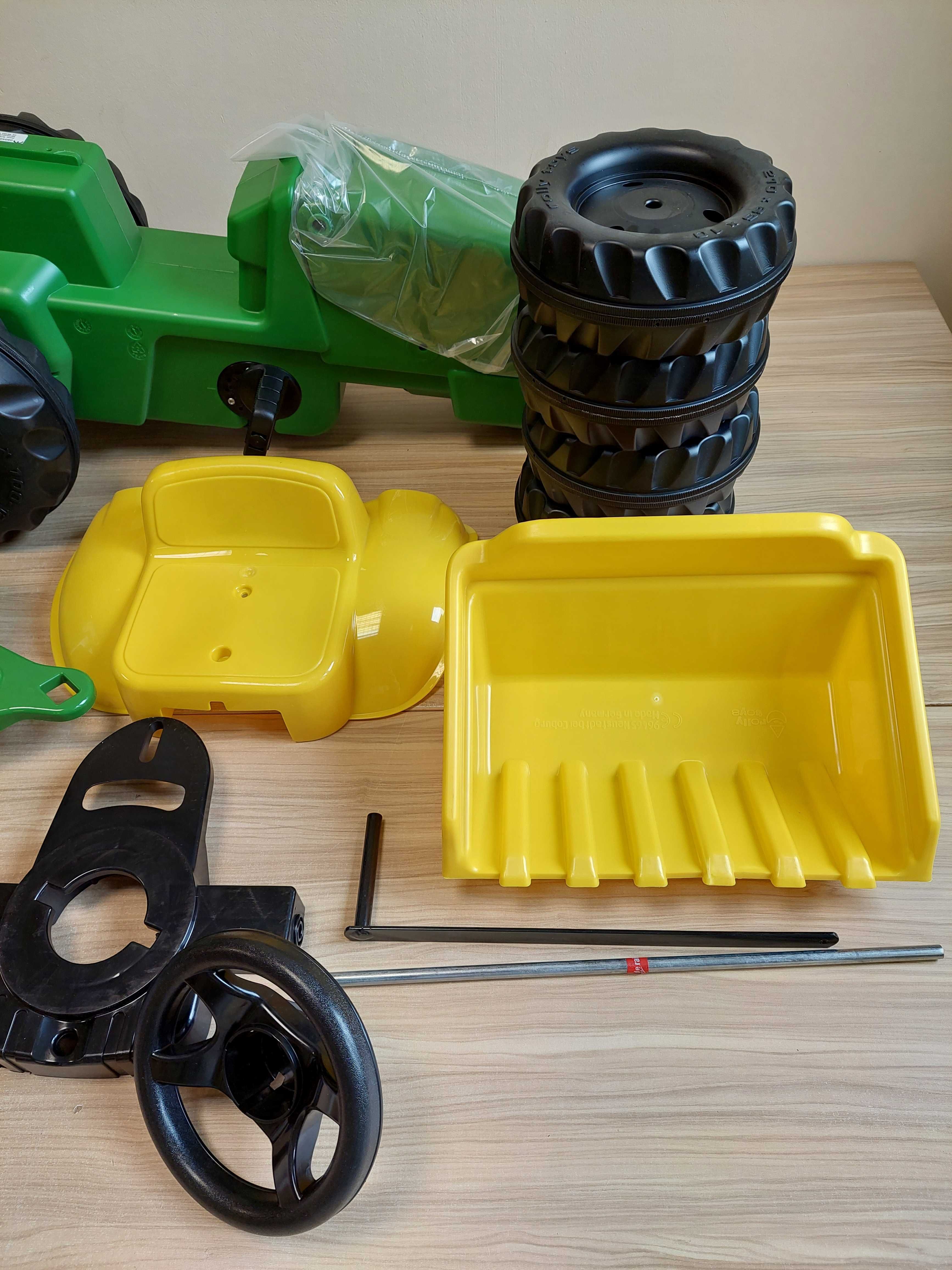 Rolly Toys Traktor na pedały John Deere z łyżką i przyczepą A Tr7